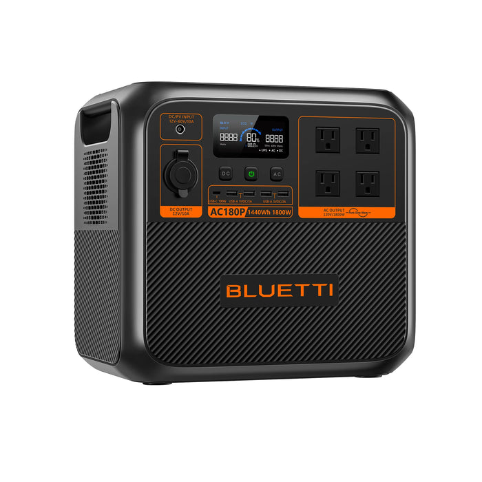 BLUETTI | AC180P Solar Portable Power Station | 1,800W 1,440Wh