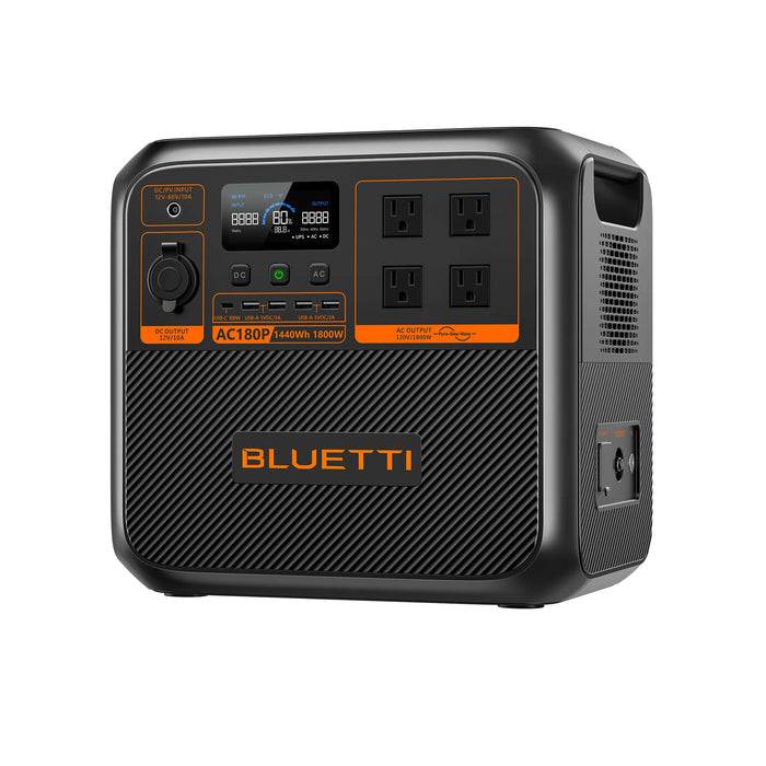 BLUETTI | AC180P Solar Portable Power Station | 1,800W 1,440Wh