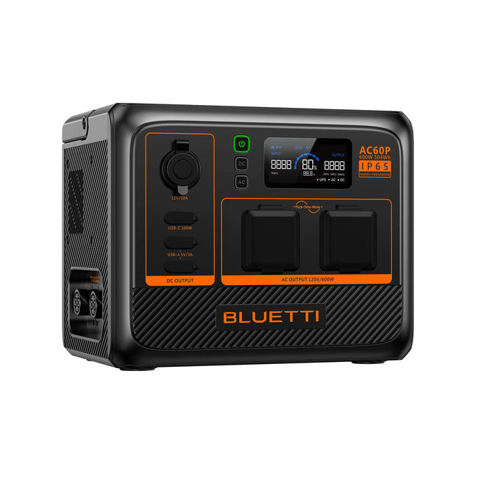 BLUETTI AC60P Portable Power Station | 600W 504Wh