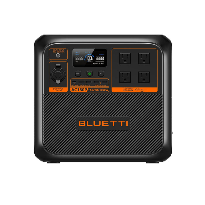 BLUETTI | AC180P Solar Portable Power Station | 1,800W 1,440Wh