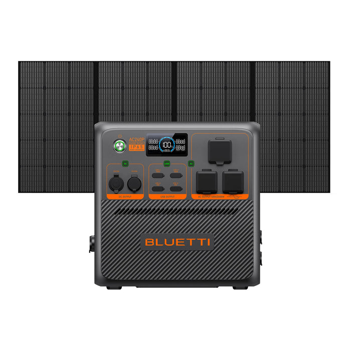 BLUETTI- AC240P + PV350 Portable Power Station Solar Kit.