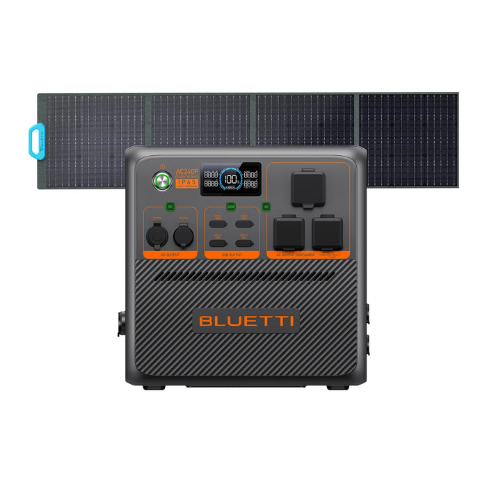 BLUETTI- AC240P + PV350 Portable Power Station Solar Kit.