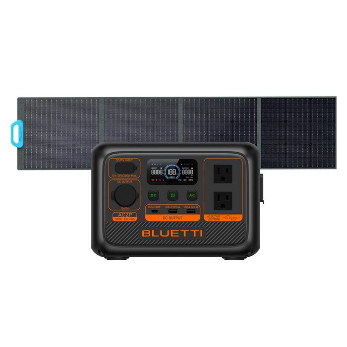 BLUETTI AC2P + PV 200L Portable Power Station | 300W 230.4Wh Solar Kit