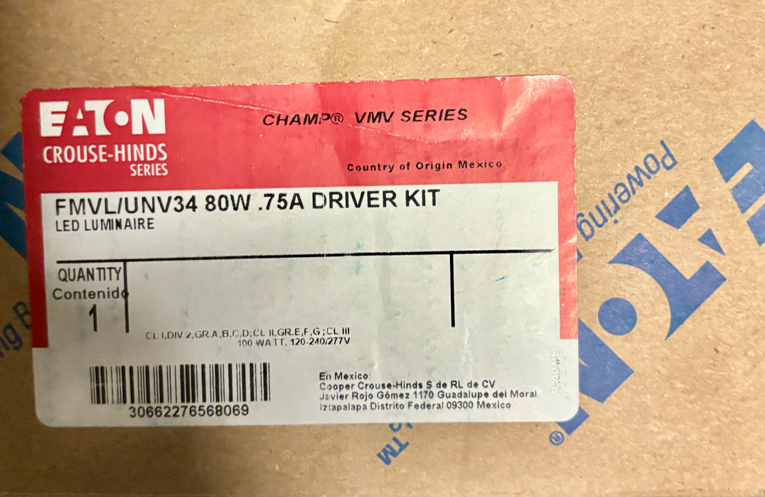 EATON CROUSE HINDS | FMVL/UNV34 80W .75 DRIVER KIT