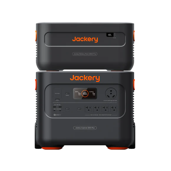 JACKERY E2000 PLUS + 1* 2000 Plus Battery + 2* Solar Saga 200 + Manual Transfer Switch | 2042Wh