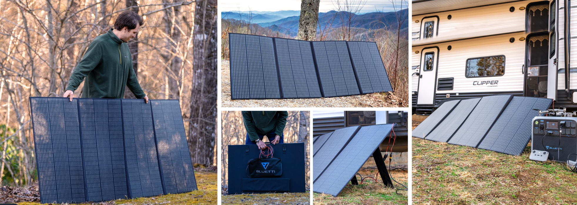 BLUETTI- AC240P + PV350 Portable Power Station Solar Kit.