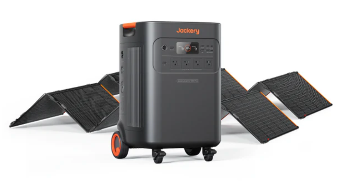 JACKERY | E5000Plus+*2 500W Solar Panel- Portable Power Station | 5040Wh