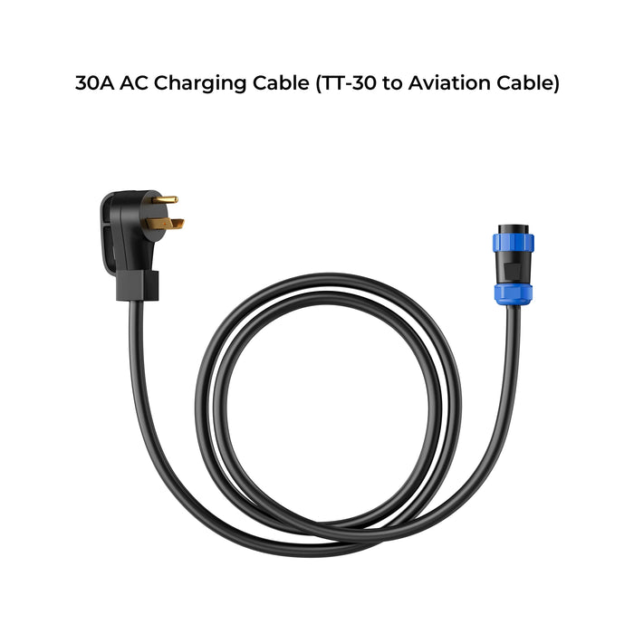 30A AC300/AC500 Charging Cable (input) | NEMA TT-30 to Aviation Plug